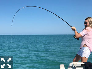 Glenna from Sarasota with her first Tarpon caught off Venice Florida.