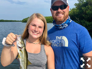 Father and daughter Travis and Carly from Kansas City enjoying the beautiful waters in and around Sarasota.