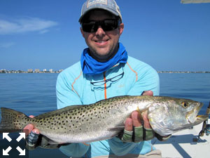 Craig Henke, from Charleston, SC, caught and released snook on flies before moving to the n a CAL jig with a shad tail while fishing with Capt. Rick Grassett in a previous July.